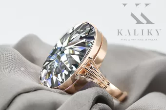 Кольцо Циркон Оригинальное винтажное розовое золото 14 карат Винтаж vrc113r